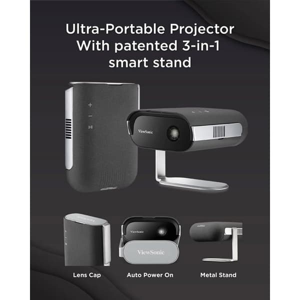 LED-projektor - VIEWSONIC - M1 Max - Full HD 1080p - Google TV - Bärbar 360°