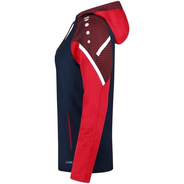 Jako Performance dam hoodie - marinblå/röd