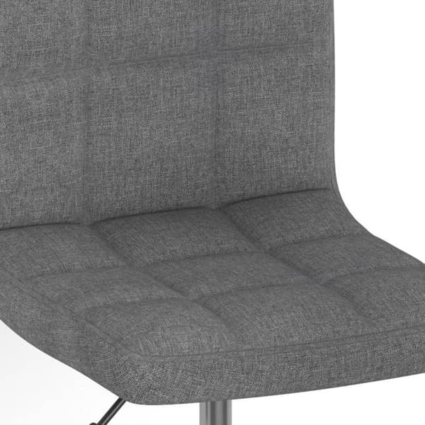 vidaXL Snurrbar matstol Ljusgrå Tyg 3087468
