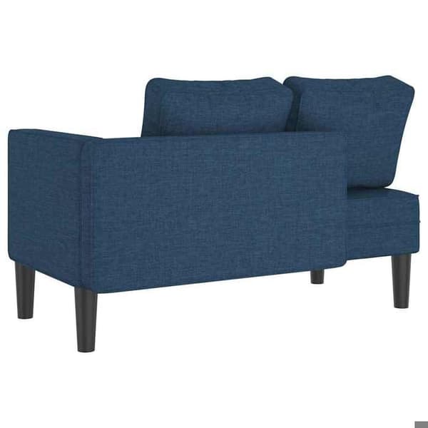 vidaXL Chaise longue med blåa kuddar tyg 4007585
