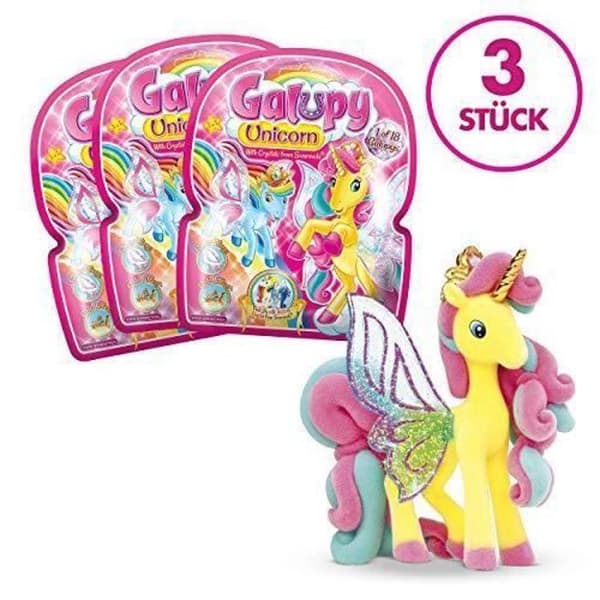 CRAZE Galupy 27738 Set med 3 enhörningshästfigurer