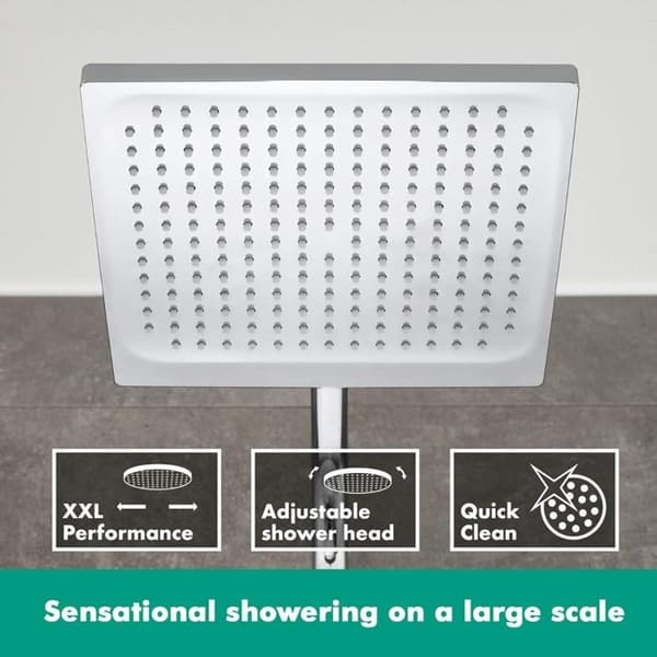 hansgrohe Crometta E 240 1-spray duschpelare, krom, 27271000