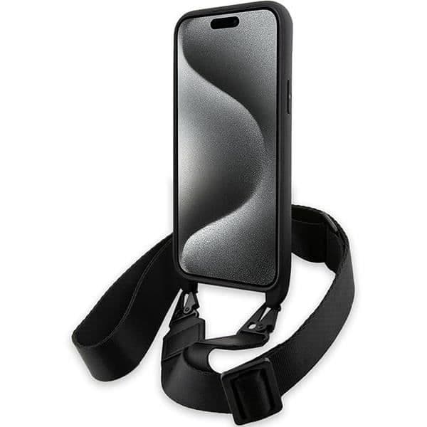 Hårdskal - CG MOBILE - iPhone 15 - Svart - Trikolorlinjer - M Edition Carbon