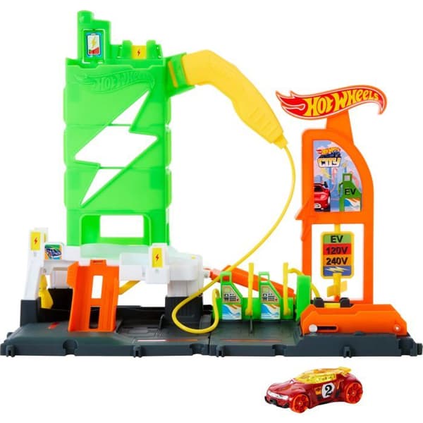 Kretsbil - Hot Wheels - Superladdning - Interaktiv servicestation - Skala 1/64