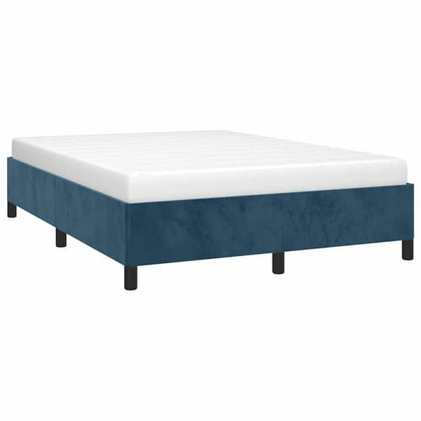 vidaXL Sängram utan madrass mörkblå 140x200 cm sammet 347328