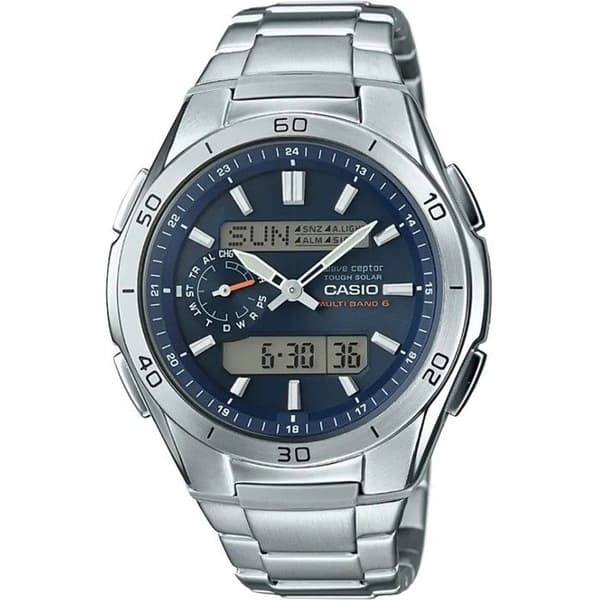 Klocka - CASIO - WAVECEPTOR - Rostfritt stål - Kvarts - Sport