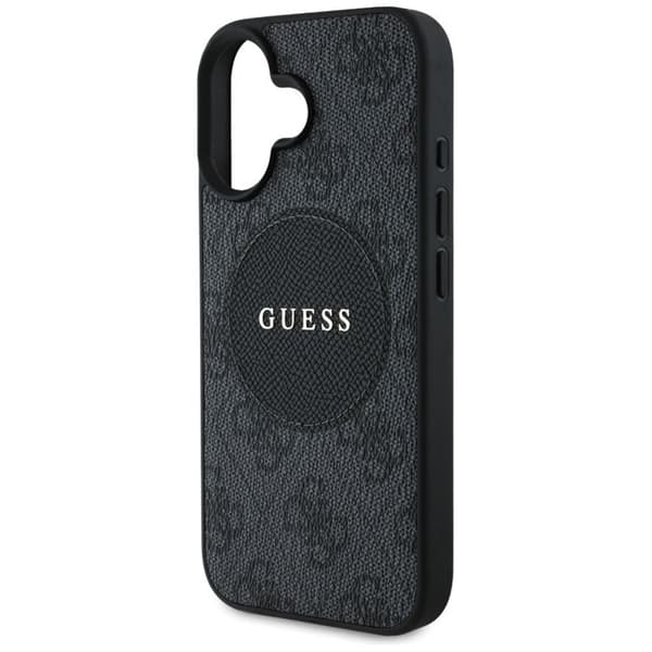 Coque Guess 4G Circle Classic Logo MagSafe för iPhone 16 - Svart