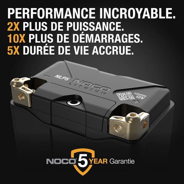 NOCO Lithium NLP5 12V 2Ah 250A - Litiumbatteri för motorcykel