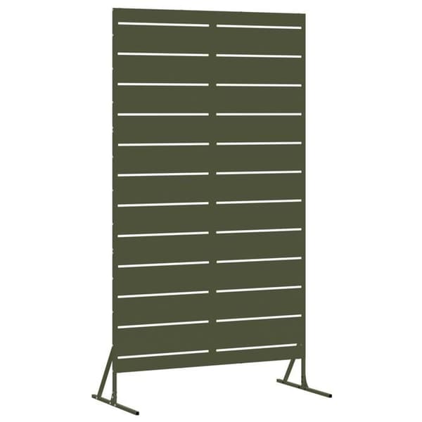 vidaXL Metallstängselpanel Grön oliv Pulverlackerad stål 868566