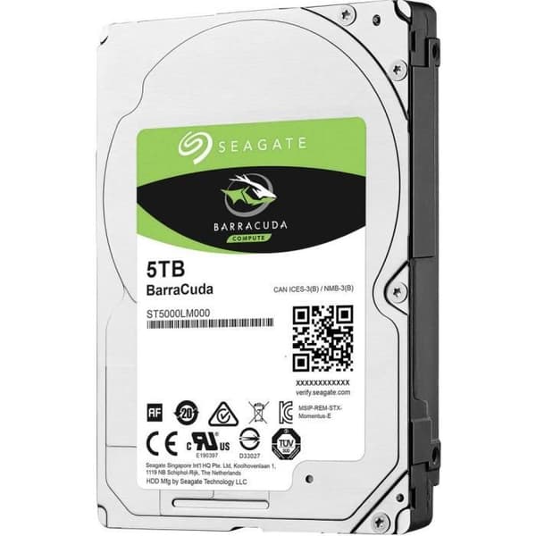 Seagate BarraCuda® 5 TB SATA III ST5000LM000 intern hårddisk - 2,5 tum