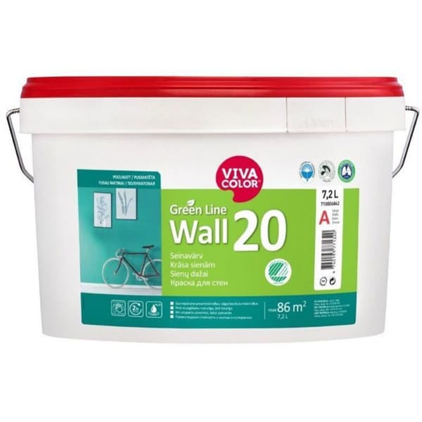 Vivacolor VÄGGFÄRG GREEN LINE 20 A 7,2 L