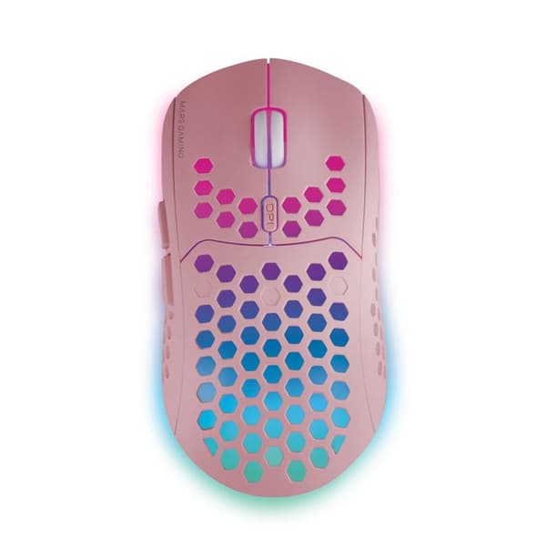 Trådlös mus - MARS GAMING - MMW3 RGB - Ergonomisk - Optisk sensor - Rosa