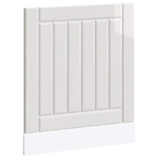 vidaXL Diskmaskinpanel Lucca vit glänsande ingenjörsträ 853899