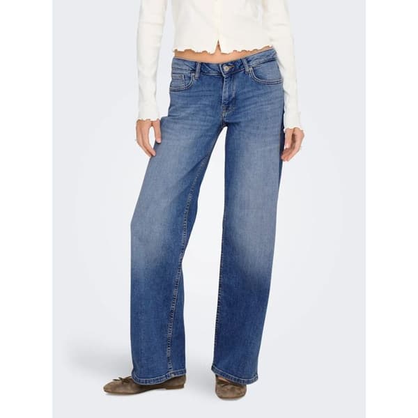 Jeans med vida ben dam Only Judy - medelblå denim
