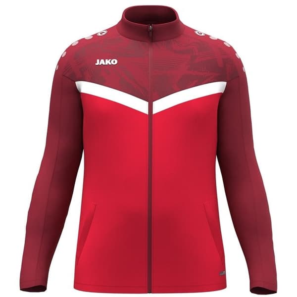 Jako Iconic polyester träningsjacka barn - röd/bordeaux