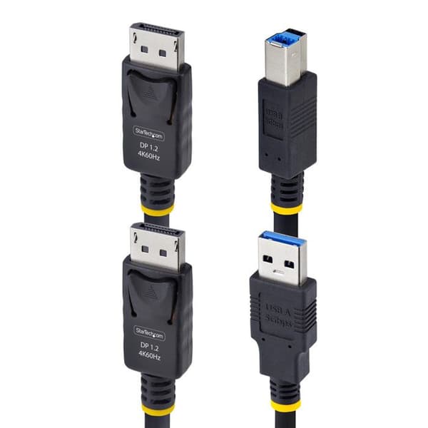 StarTech.com KVM-kabel DisplayPort och USB 5Gbps 1,8m - 4K 60Hz - Datoraccessoarer