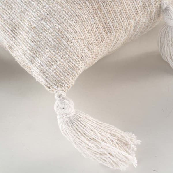 Kuddöverdrag med Pompom "Ines" 40x40cm Beige