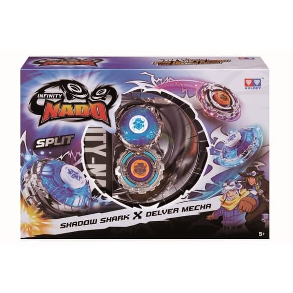 INFINITY NADO Spinning Top Split Series - Shadow Shark & Delver Mecha