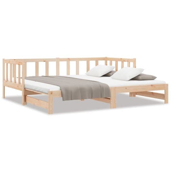 vidaXL Sängsoffa med utdragbar säng, bäddsoffa, gästbed, möbel för vardagsrum och sovrum 836156