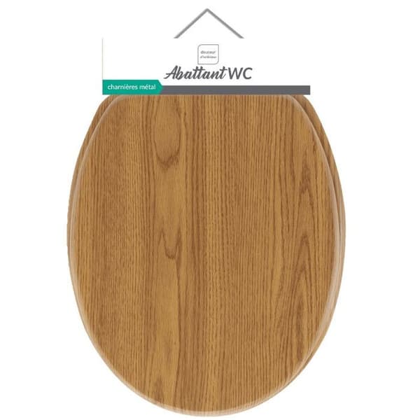 Toalettlock - - Brun träffekt 45x37,5 cm