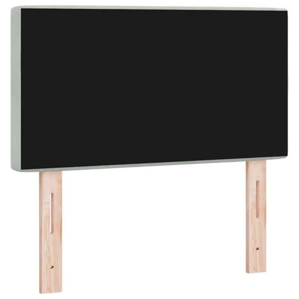 vidaXL Sänggavel Ljusgrå 80 cm Sammet 42007069
