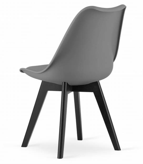 Stol MARK - grafit / svarta ben x 2, OSKAR, modern design