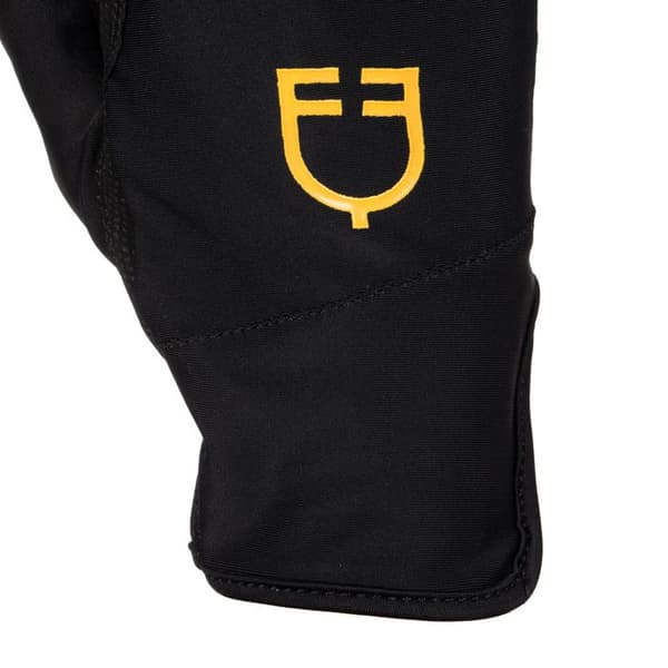 Ridhandskar med Equestro-logotyp för kvinnor i Lycra