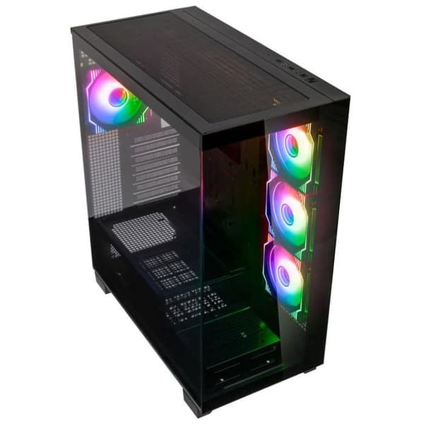 PC-chassi - Kolink Unity Arena ARGB Midi - Svart - ARGB-belysning - Härdat glas-panel
