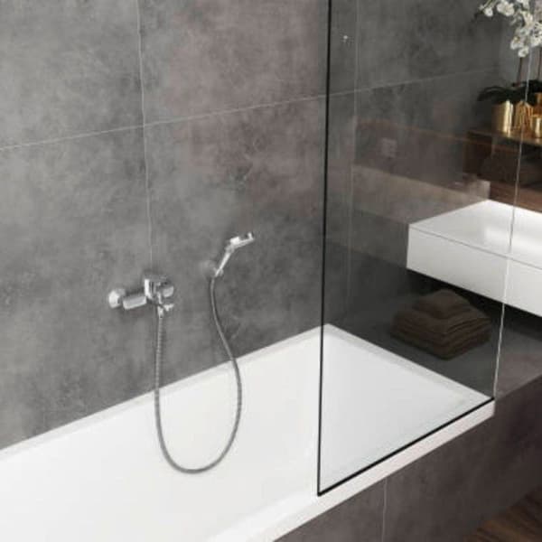 Badkar/duschblandare - HANSGROHE - Lackblandning - Krom - Mässing - 2 hål