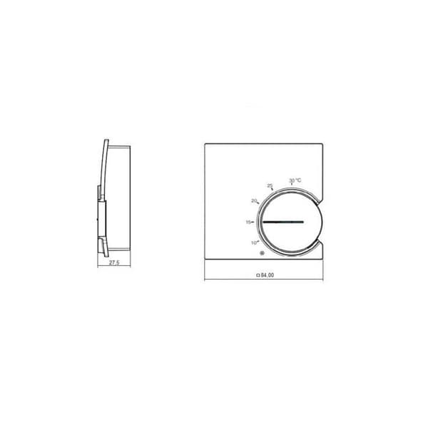 Rumstermostat - EBERLE - RTR 9722 - Bimetall - Hög precision - Elektrisk