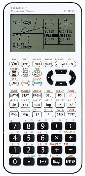 SHARP EL-9950 - Pocket finansiell kalkylator, 22 siffror, 8 rader, 4 batterier