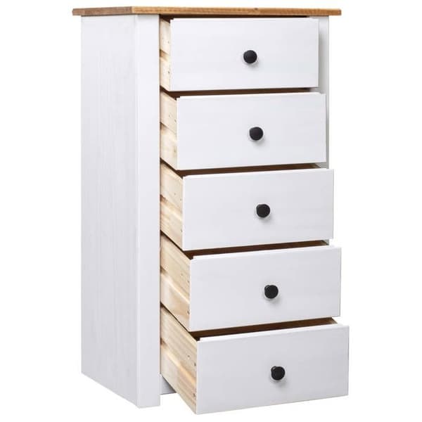 vidaXL Skänk vit 46x40x89 cm Pine Panama Range 282651
