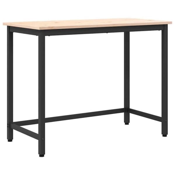 Sido bord - VIDAXL - 100x50x77 cm - Ingenjörsträ & stål - Höjdjusterbar - Rektangulär