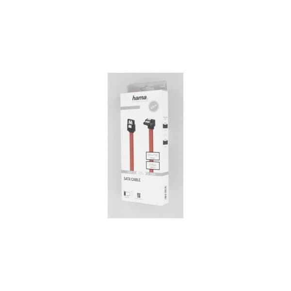 SATA-kabel - HAMA - 0,60 m - 6 Gbit/s - Röd