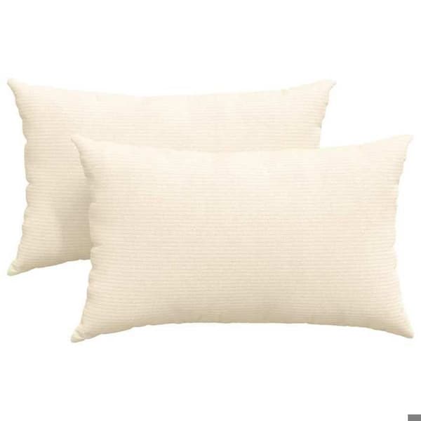 vidaXL Soffkuddar 2 st Kräm 50 x 30 cm 42013647