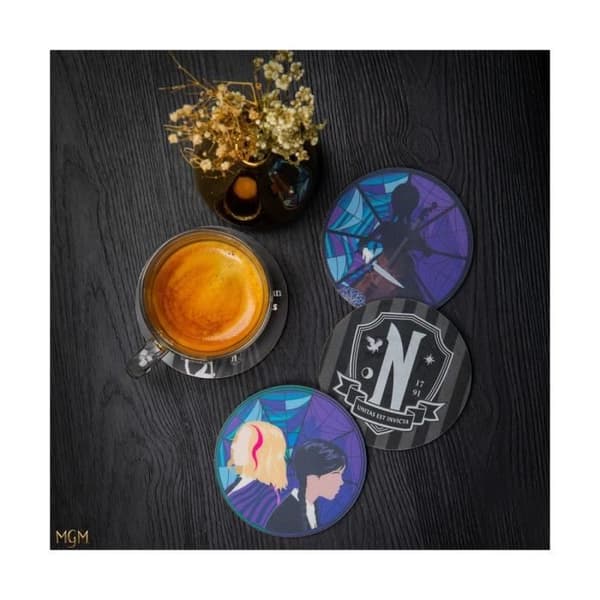 Cinereplicas - Mercredi - Pack med 4 underlägg Mercredi