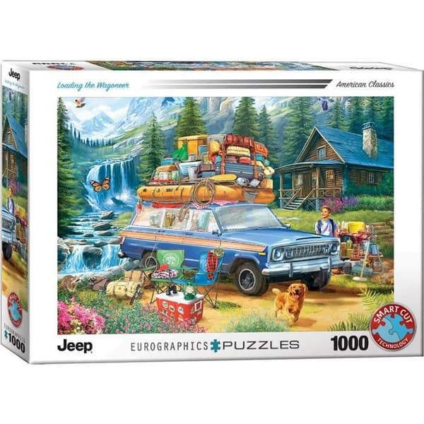Pussel 1000 bitar: Jeep - Lastning av Wagoneer