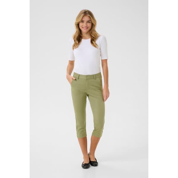 Kvinnor Pantalon KAFFE Lea Capri