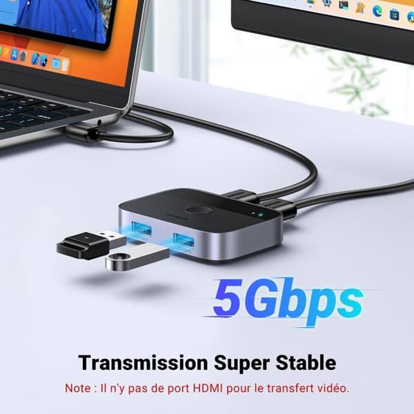 KVM-switch - Ugreen - 35313 - USB 3.0 - 5 Gbps - Plug and Play