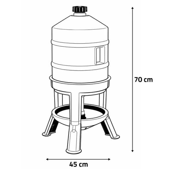 Fjäderfävatten - Kerbl - 30 L - Plast - Röd - Utomhus