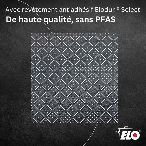 Kastrull i rostfritt stål 18/10 32 cm Elo Relief Solution