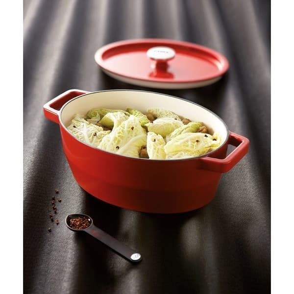 Oval cocotte - PYREX - Slow Cook - 33 cm - Röd