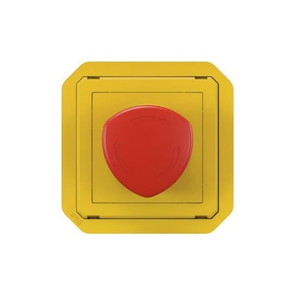 Nödstopptryckknapp - LEGRAND - Plexo Composable - Gul-Röd - IP55 - Utomhus