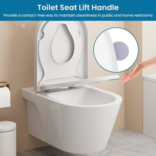 WC-lock D-formad lång familj Duroplast — Inbyggd barnstol, Softclose, Quick-Release, Vit
