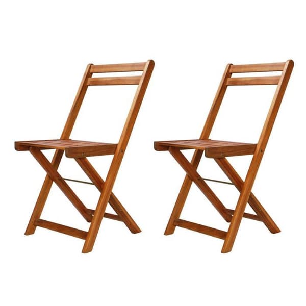 vidaXL Fällbart bistroset 3 delar Solid akaciaträ 44015