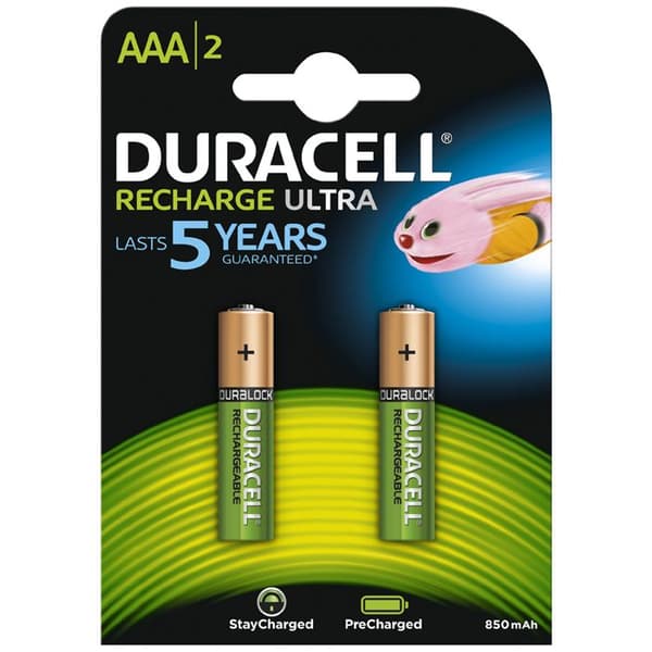 Duracell RCR AAA X2 900 MAH uppladdningsbart batteri