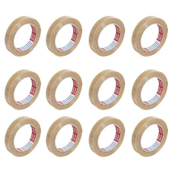 Förpackningstejp (PVC) - TESA - 4104 - 12 mm x 66 m - Transparent - Hög klibbighet