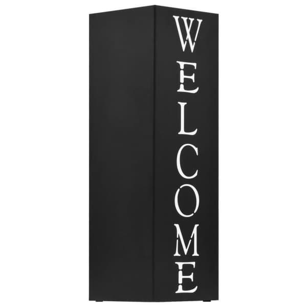 vidaXL Welcome Paraply Stand Steel Black