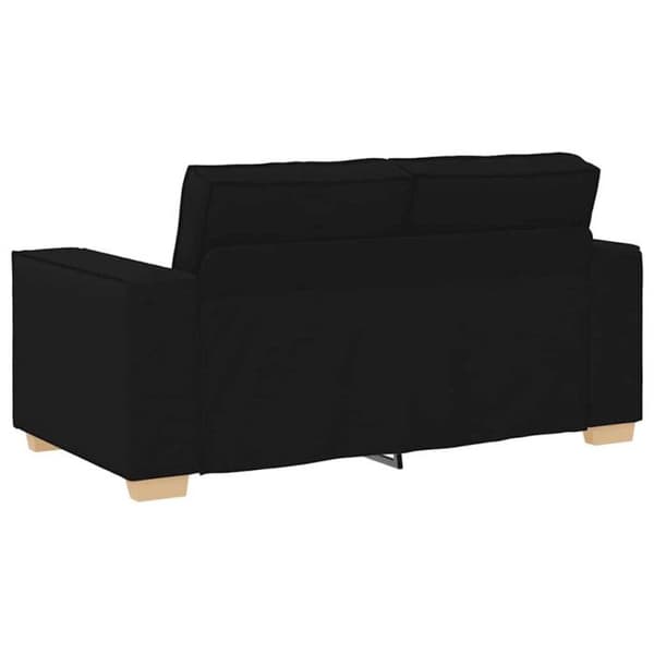 Svart 2-sits soffa 120 cm Tyg