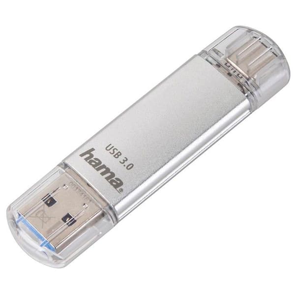 USB-minne "C-Laeta", USB-C USB 3.1/USB 3.0, 128GB, 40 MB/s, silver